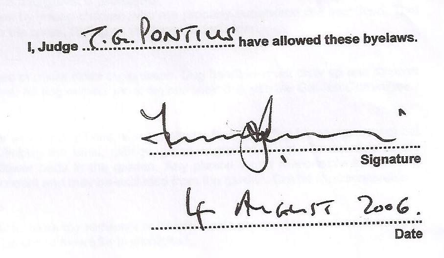 Judge's signature
